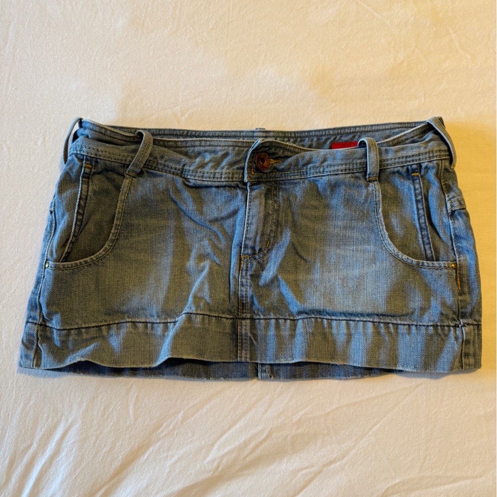 Vintage 90s X2 Light Blue Denim Skirt